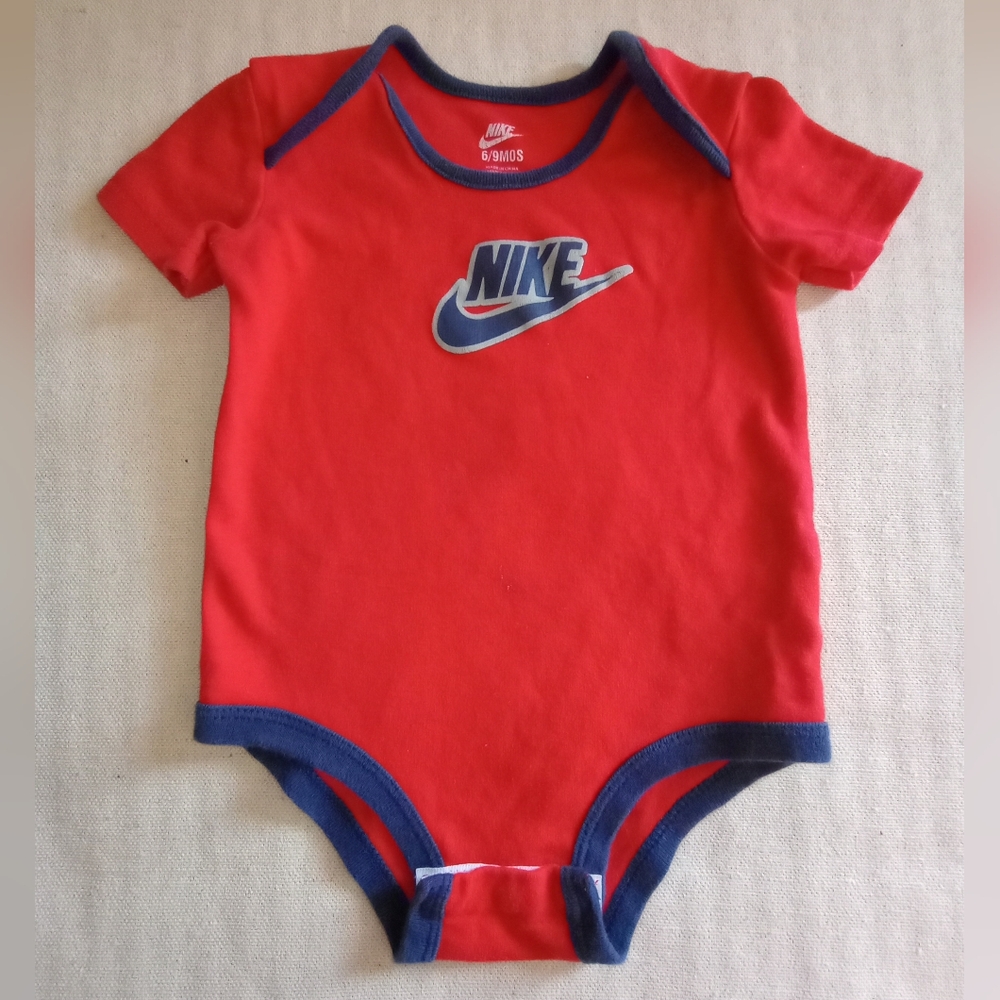 Nike Red and Blue Baby Bodysuit Onesie